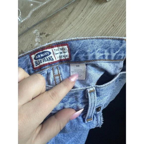 Vintage Old Navy Shorts Mens 38 Light Blue Y2K Jorts Jean Shorts - Picture 6 of 6